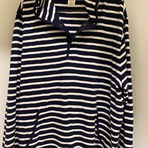 J.Crew Nautical Hooded Pullover Sweatshirt